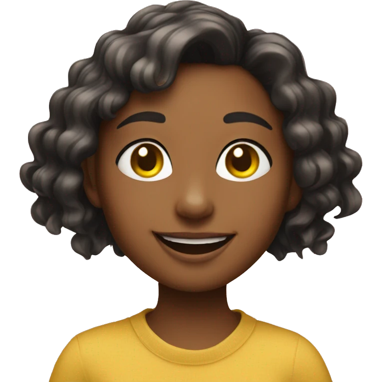 smiling girl with cat earrings emoji