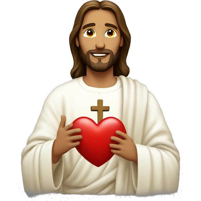 Jesus with a heart emoji