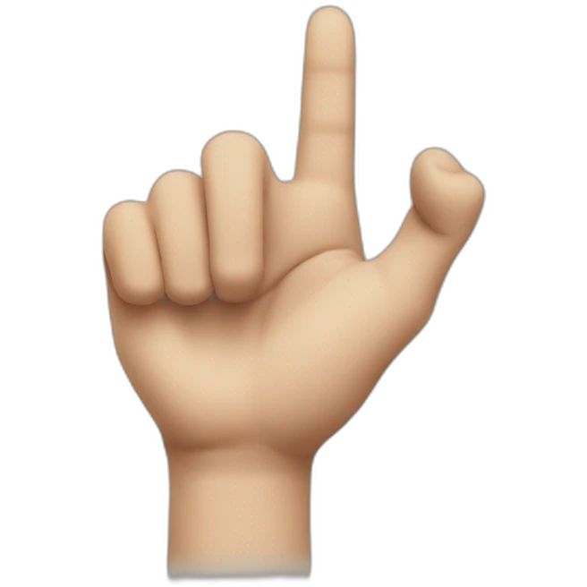 emoji of a hand with the index finger bent in an arc emoji