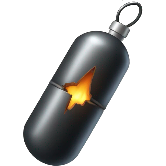 bomb with fuse emoji