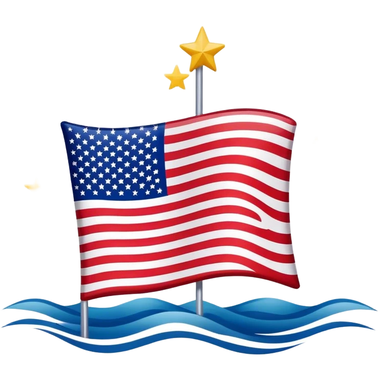 Can you design a square upside down Us flag with the stars in the bottom left corner and no waves emoji