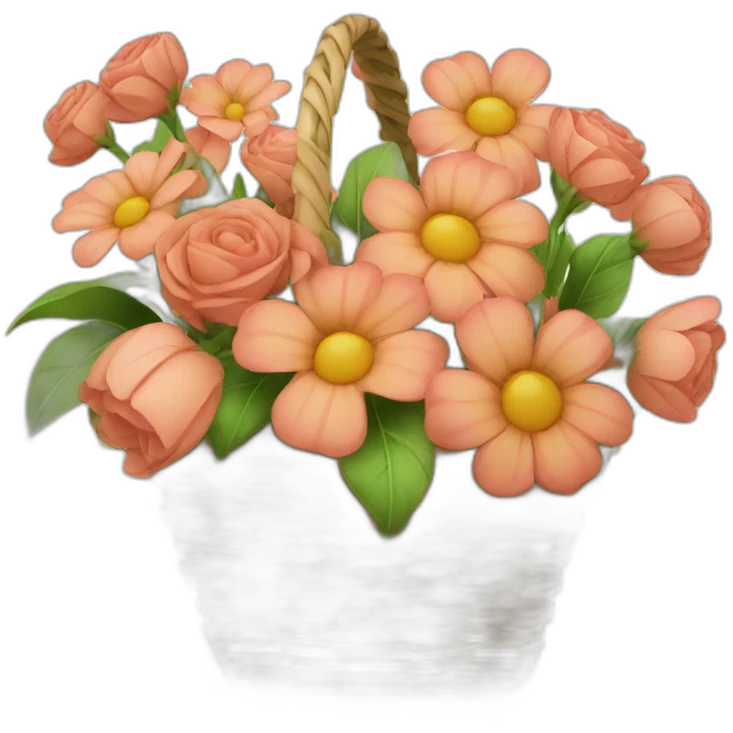 basket of fresh flowers emoji