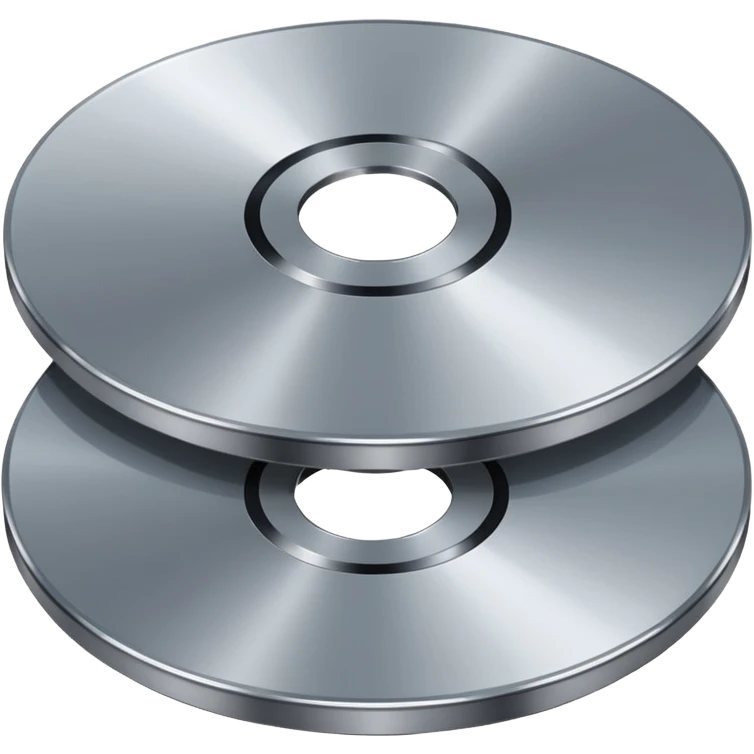 two metal computer disks emoji