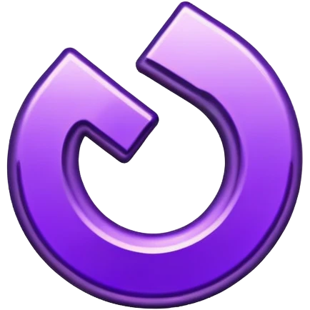 U-turn symbol purple emoji