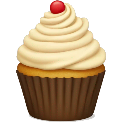 Beige cupcake  emoji