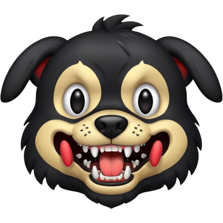 Scary dog emoji