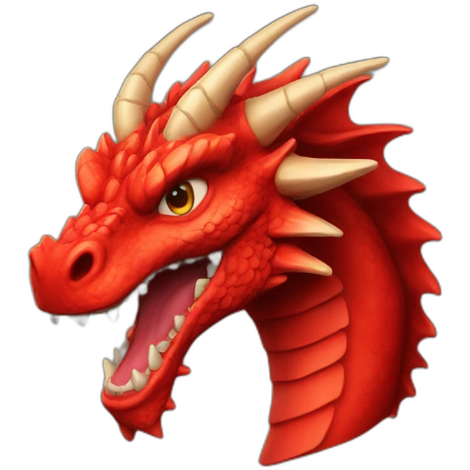 head Red dragon emoji