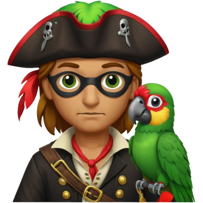 pirate and parrot emoji