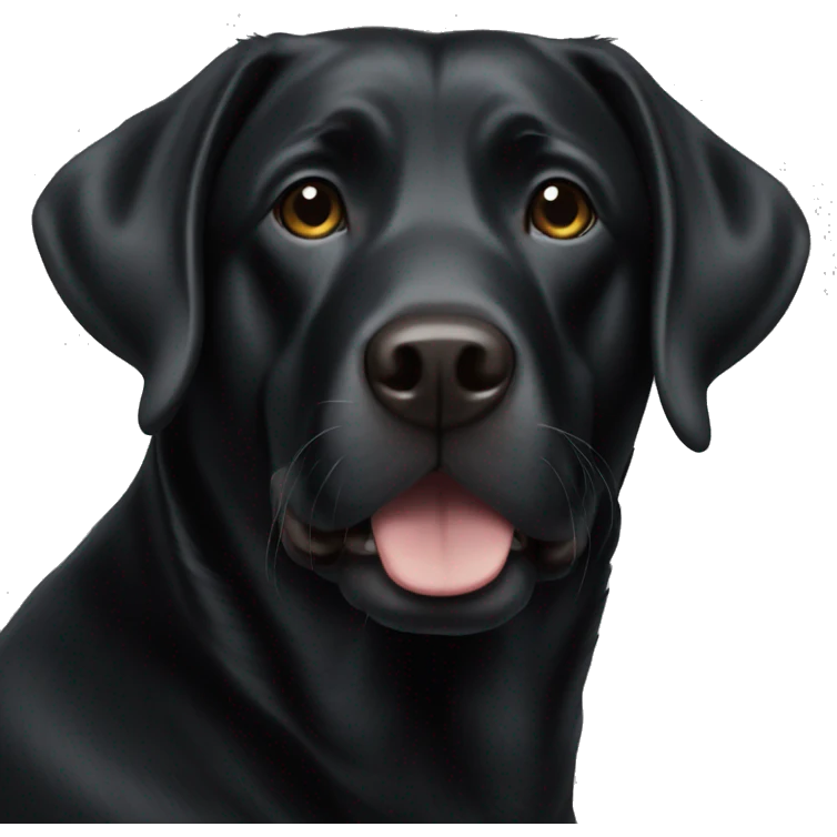 Black lab  emoji