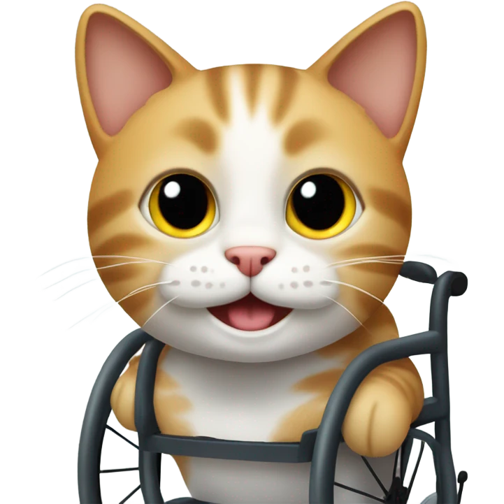 cat in wheelchair emoji