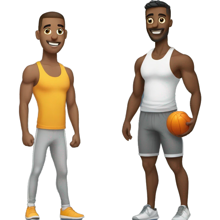 Two guys at gym emoji