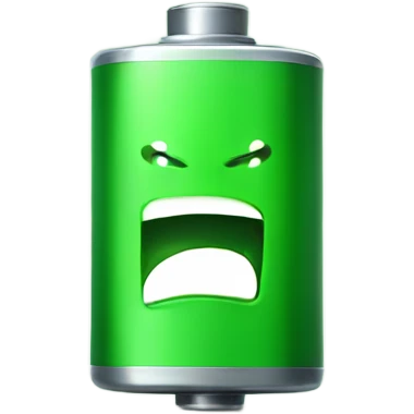 Shamed Green battery  emoji
