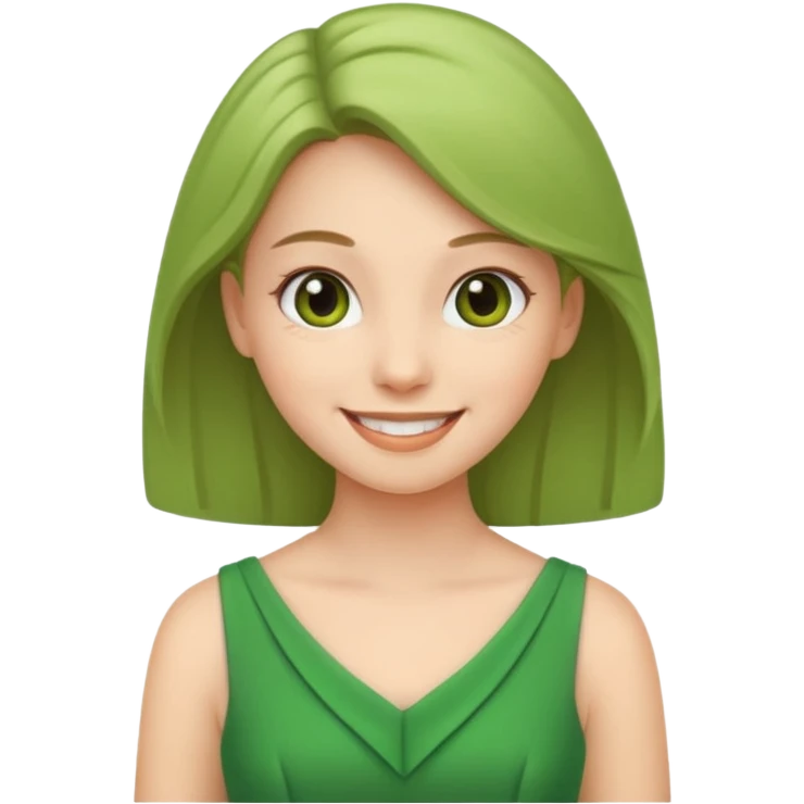 Girl — green dress emoji