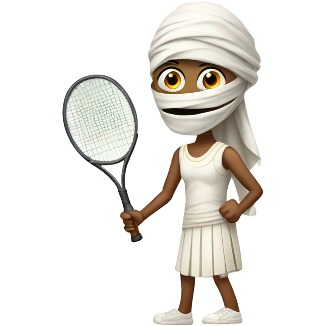 Mummy playing tennis emoji