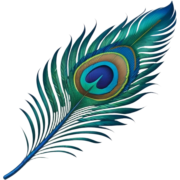 Create a single peacock feather emoji for instagram bio emoji