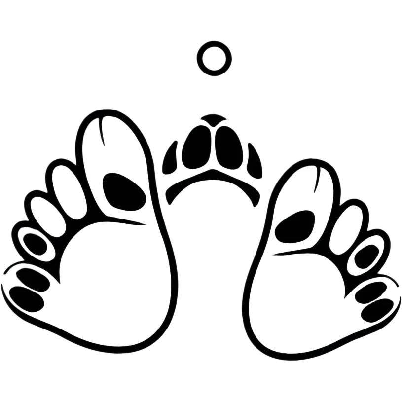two puppy paws emoji