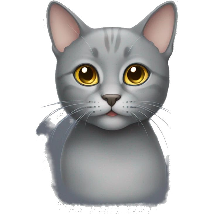 Grey cat emoji