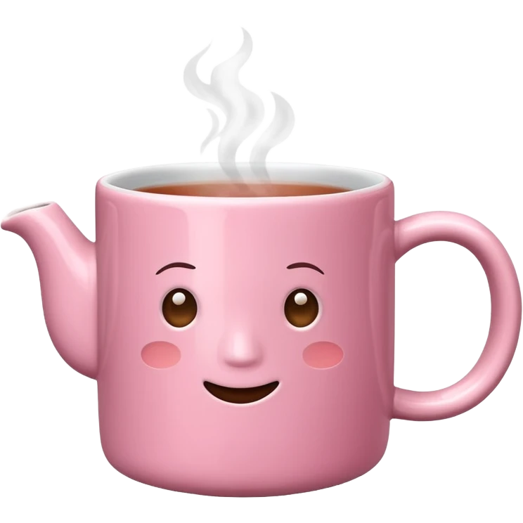 Tea in a pink mug ios emoji emoji