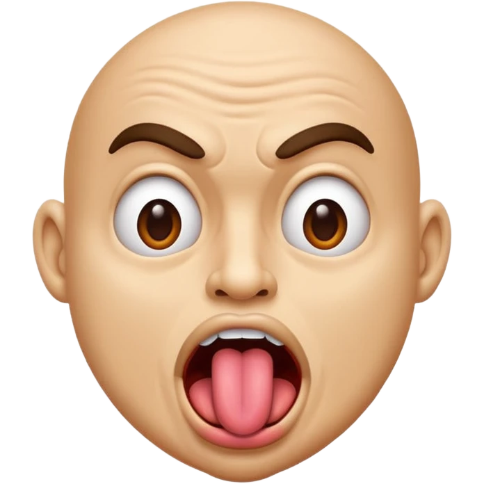 Crazy guy wagging tongue out of mouth  emoji