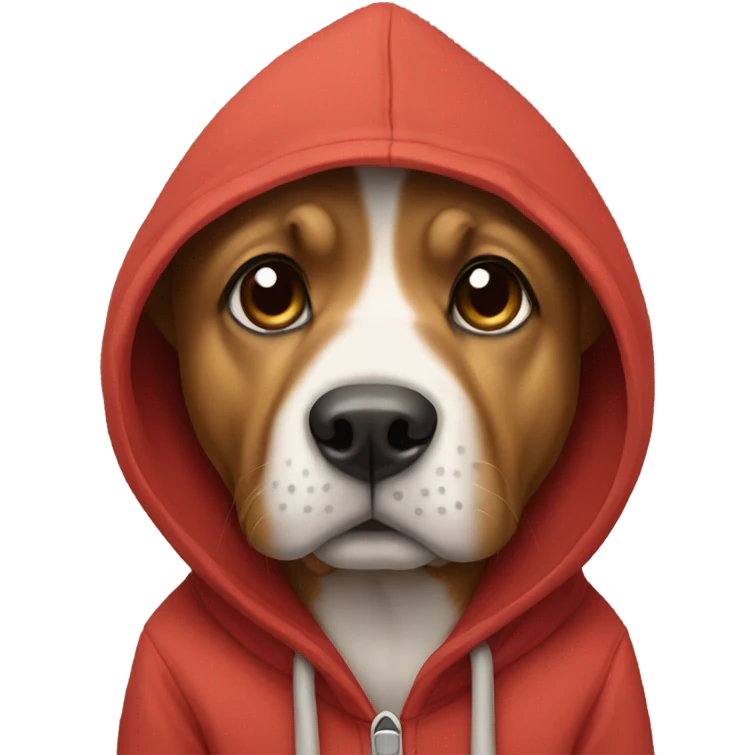 dog wearing hoodie emoji