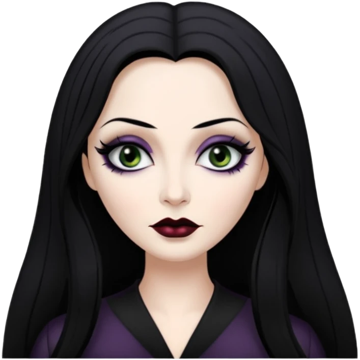 morticia addams disheveled hair emoji
