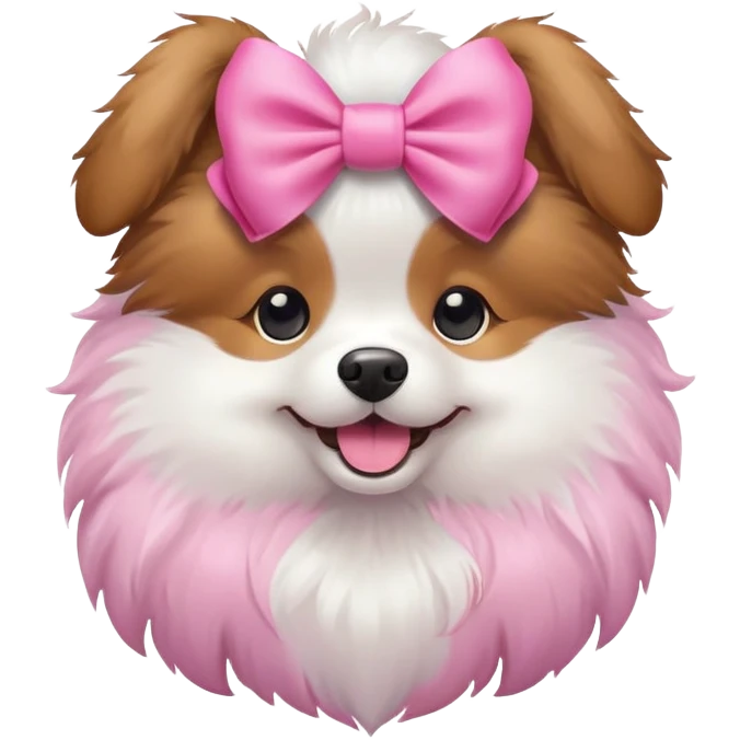 dog with pink bow emoji