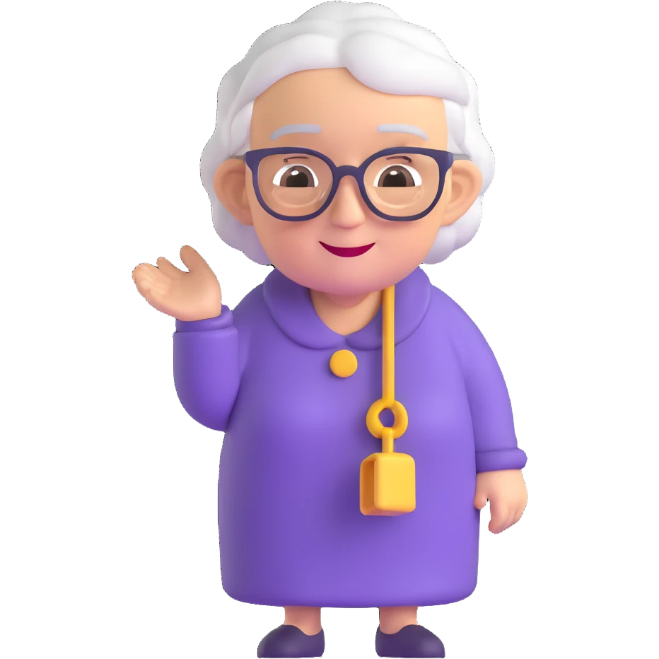 granny character emoji
