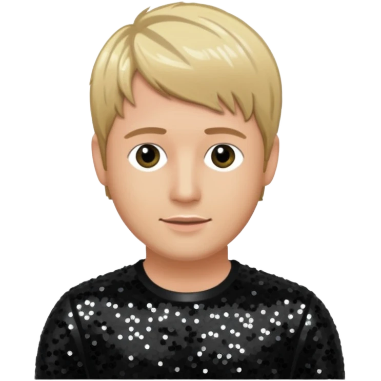 Kian Egan from Westlife with black sequin outfit emoji