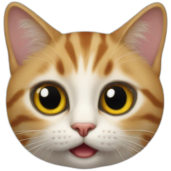 a photo of a funny cat emoji