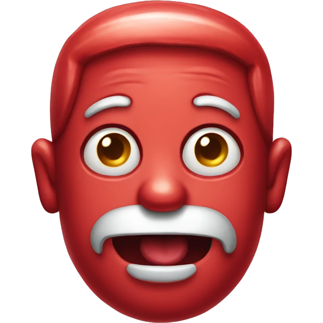 red old  candy whit face emoji