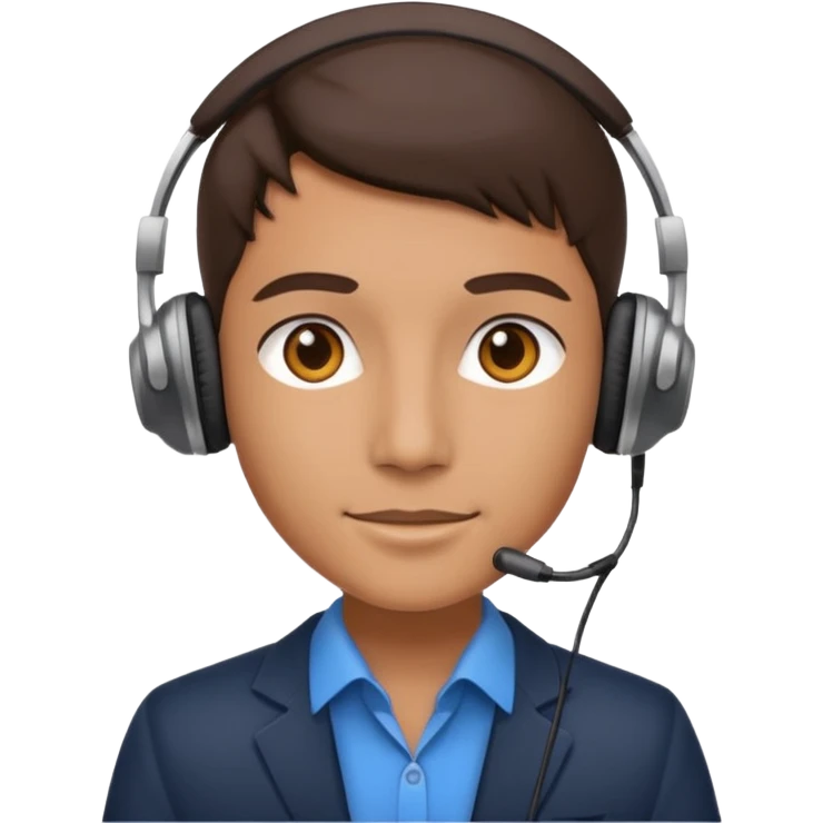 a sales agent with headphones emoji