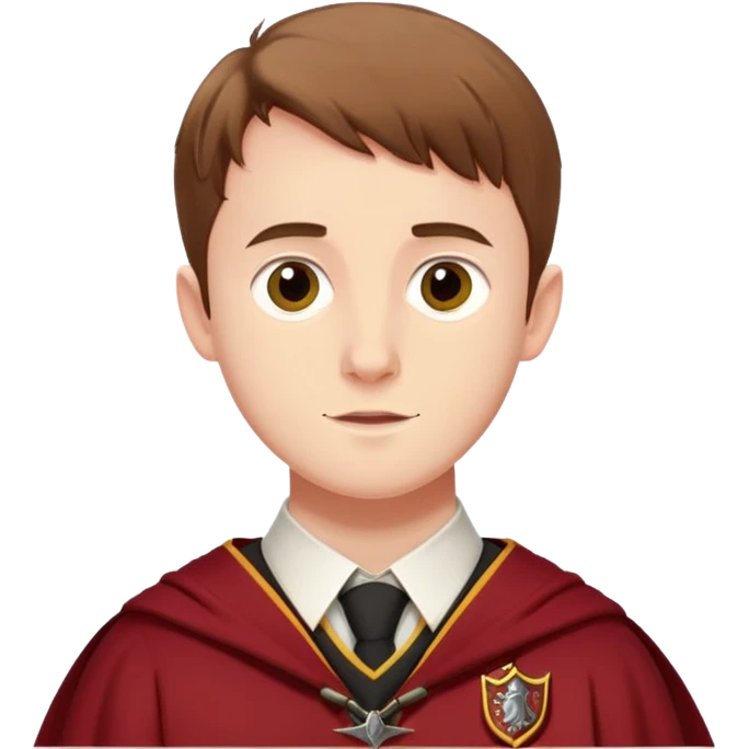 sean biggerstaff is Oliver Wood  in harry potter, wear hogwarts gryfindor uniform emoji