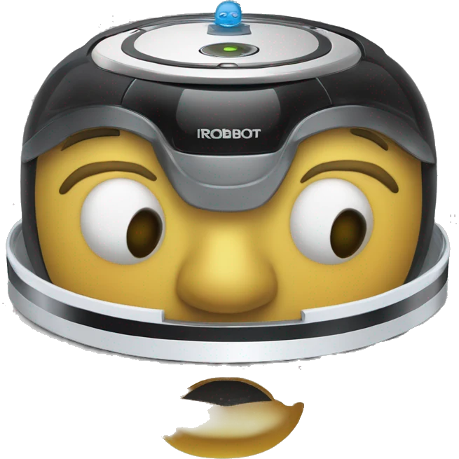 iRobot Roomba with clownface emoji
