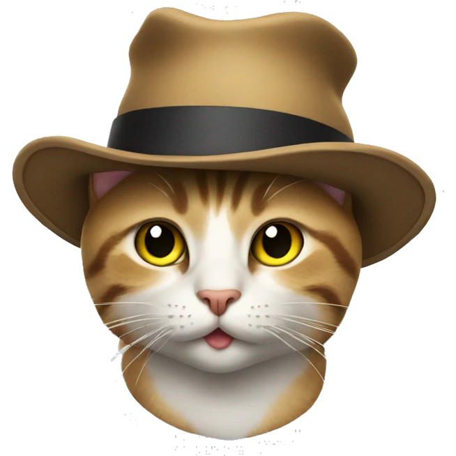 Cat with hat emoji