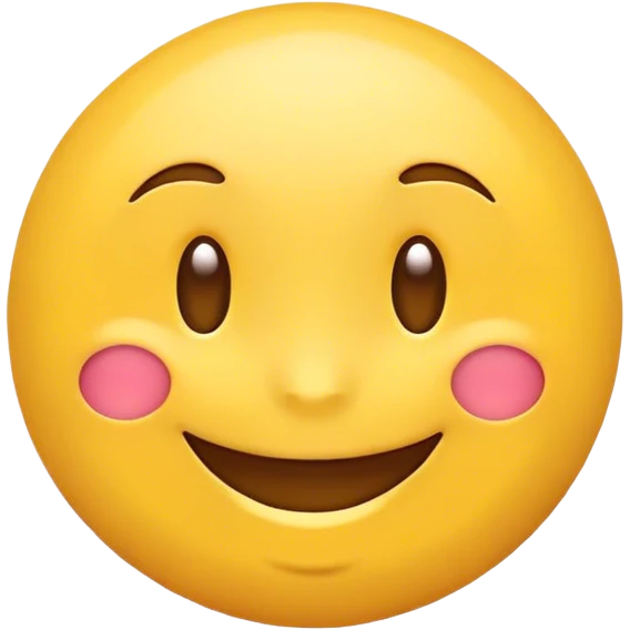 i want a very happy emoji in a circle with a very pleasant look emoji
