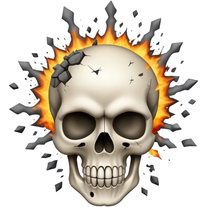 Exploding skull emoji emoji