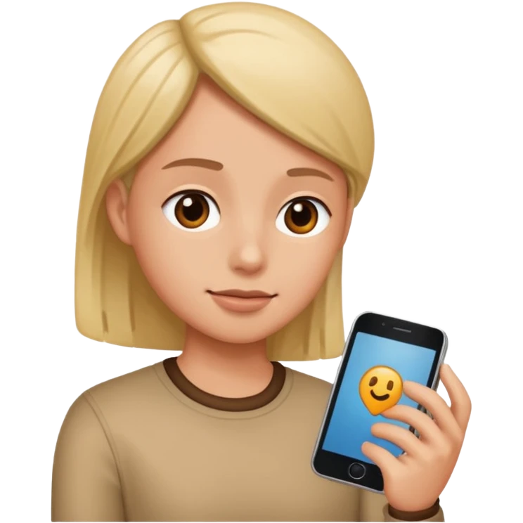 лицо человека в телефоне emoji