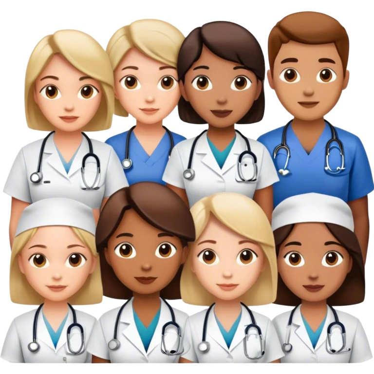 trabajadores de la salud trabajando en un barrio popular emoji