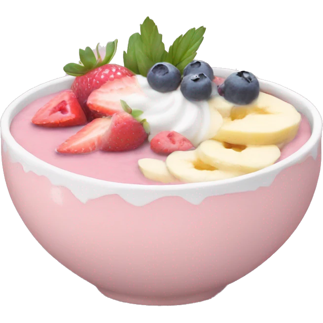 pastel pink and white smoothie bowl emoji