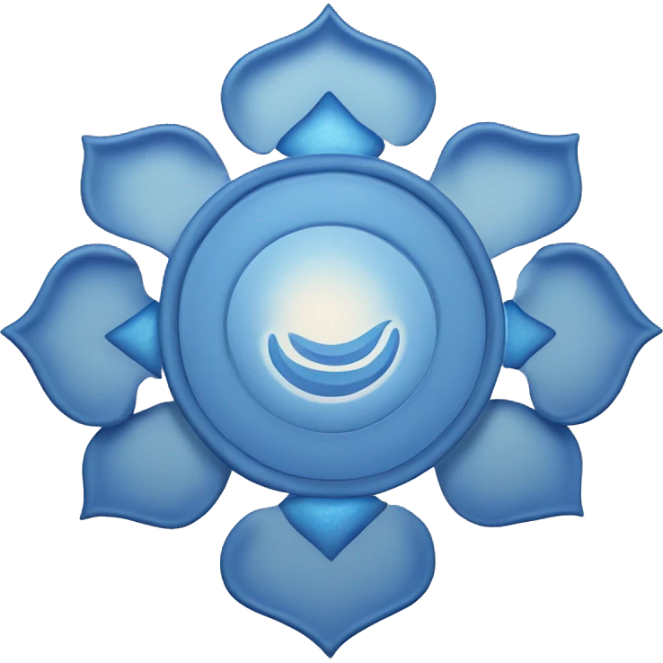 Blue throat chakra symbol 5th emoji