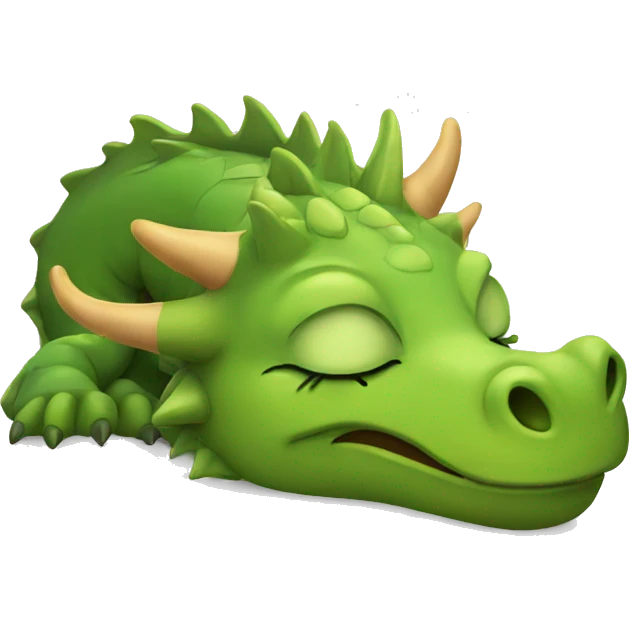 Dragon Closed eyes sleeping emoji