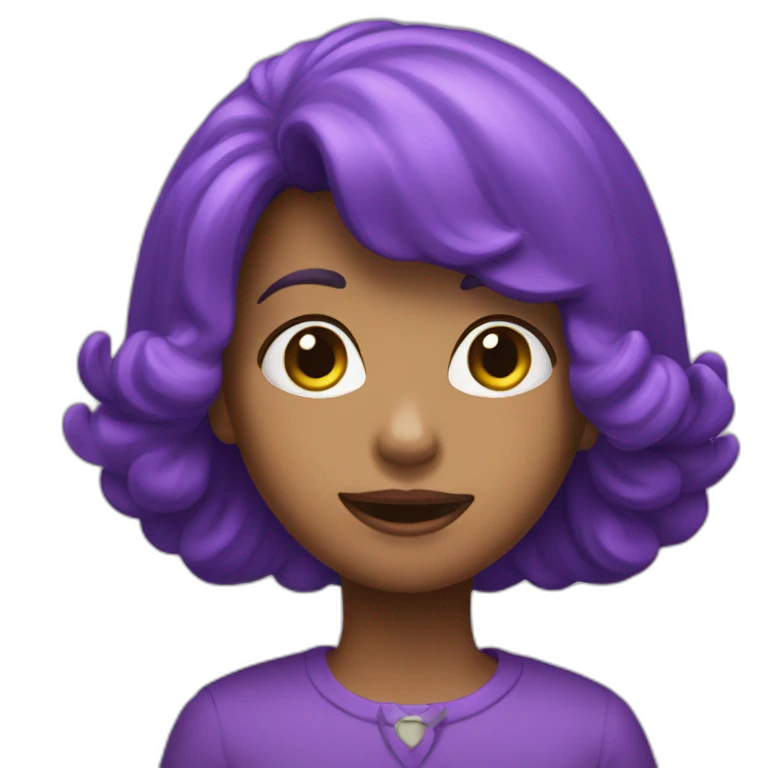 Un caca violet emoji