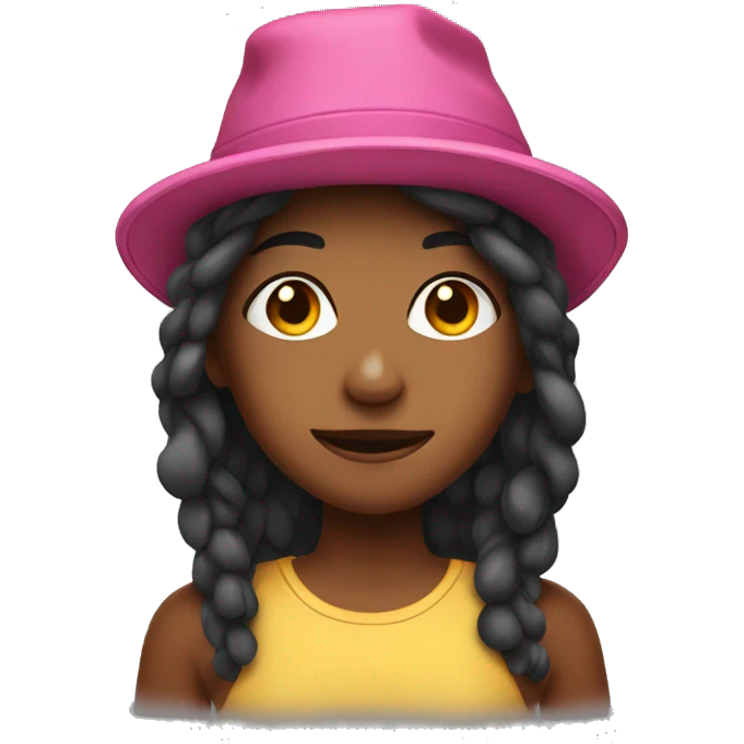 Girl in a funny hat emoji