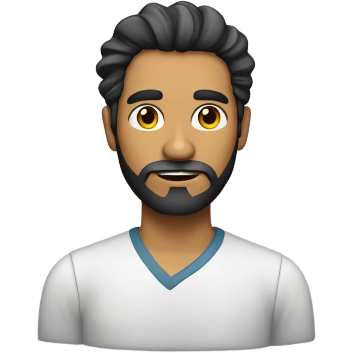 hispanic man with a beard and twist emoji