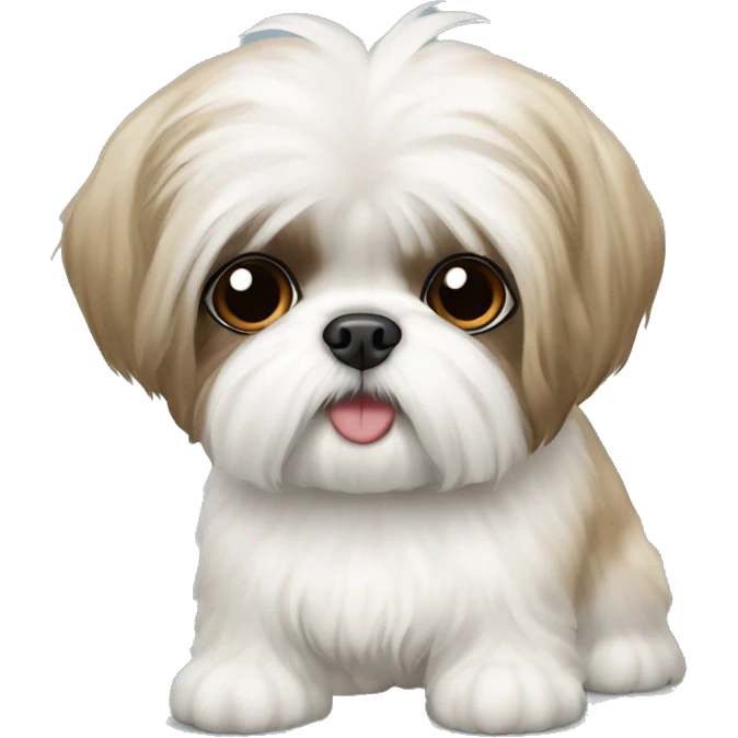 Shih tzu and bichon dog mix emoji