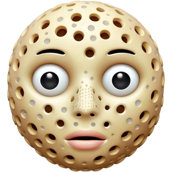 Trypophobia glitched face no eyes emoji
