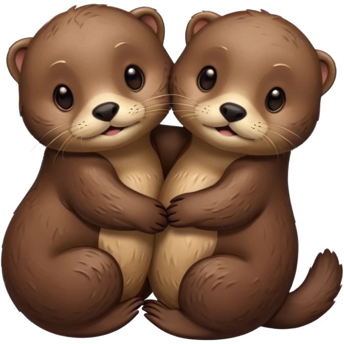 Cute otter love emoji