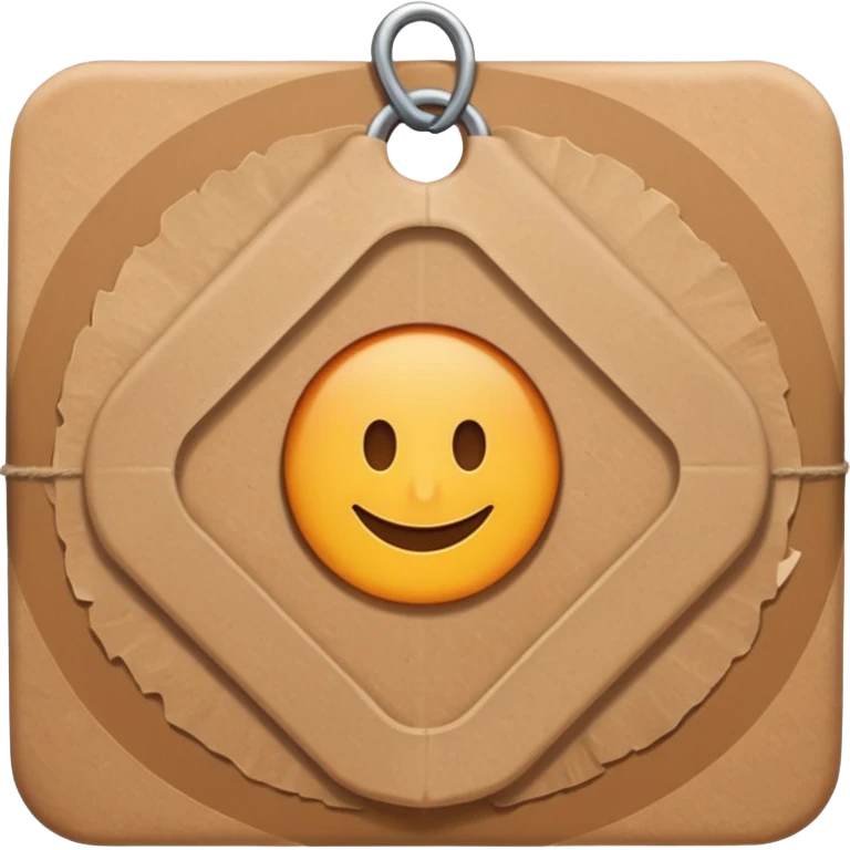 brown white Price tag emoji
