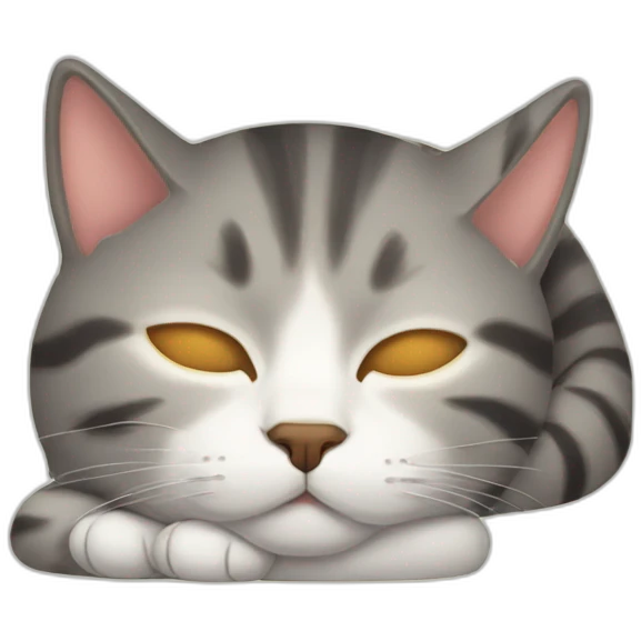 cat sleeping emoji