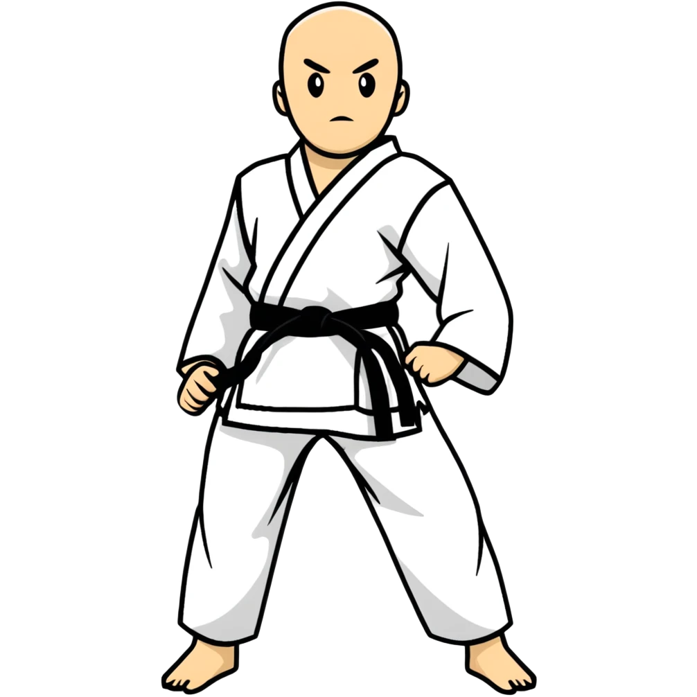Clean white karate gi uniform only emoji